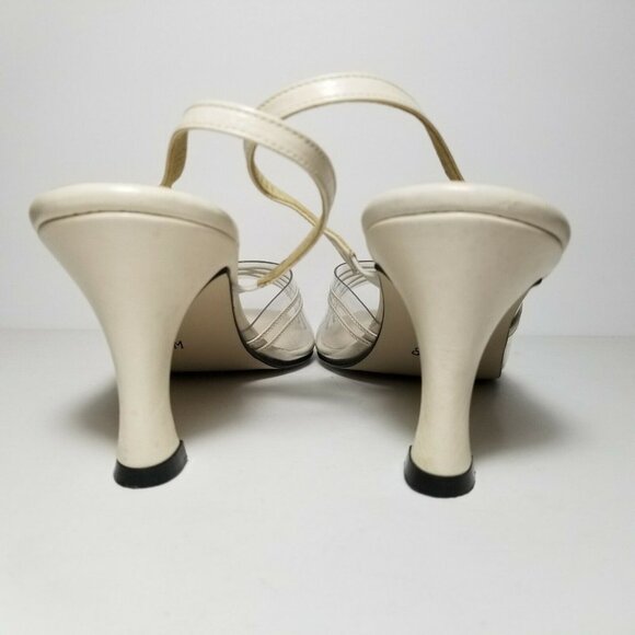Vintage Jack Rogers Clear Straps Pumps Cream 8.5 - Picture 5 of 10